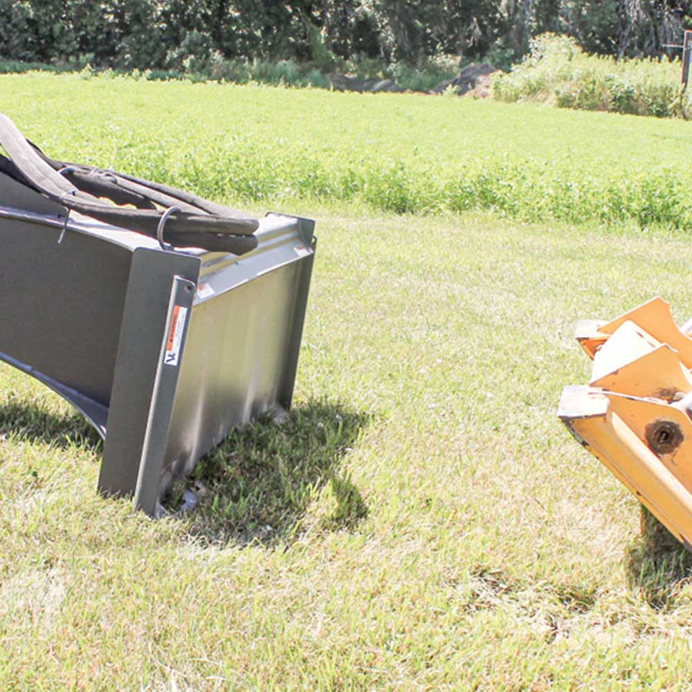 GREYWOLF Backhoe Attachment for Skid Steer Loaders | Gray/Red Powder Coat