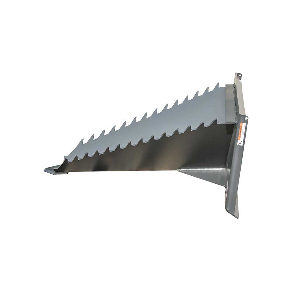 GREYWOLF Stump Bucket Attachment for Skid Steer Loaders | Gray Powder Coat