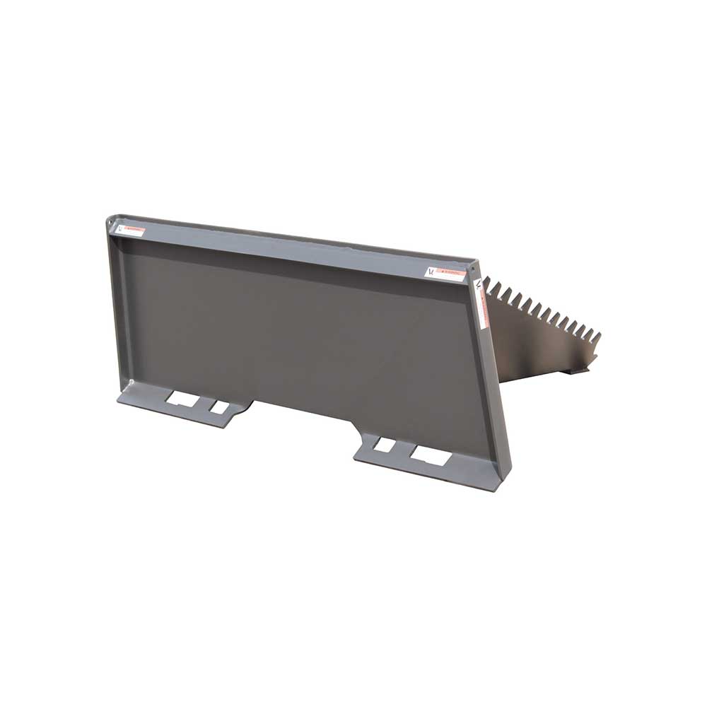 GREYWOLF Stump Bucket Attachment for Skid Steer Loaders | Gray Powder Coat