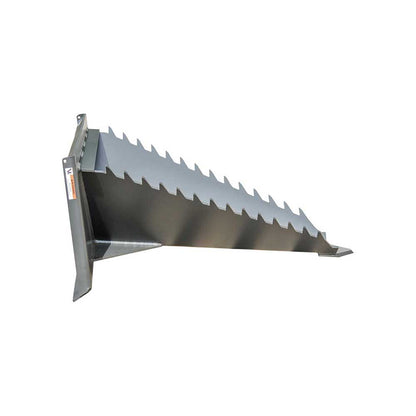 GREYWOLF Stump Bucket Attachment for Skid Steer Loaders | Gray Powder Coat