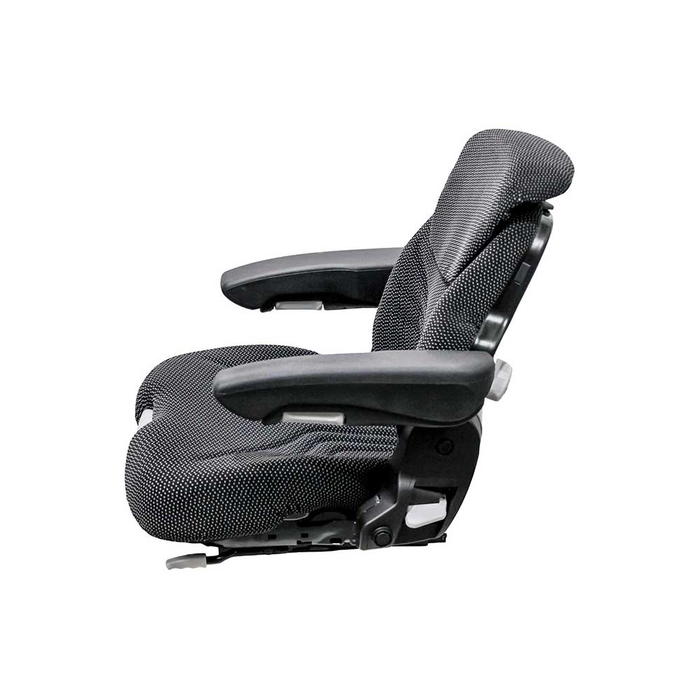 Uni Pro 741 Seat Top Assembly | With Operator Presence Switch | Black/Gray Fabric
