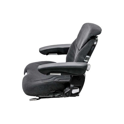 Uni Pro 741 Seat Top Assembly | With Operator Presence Switch | Black/Gray Fabric