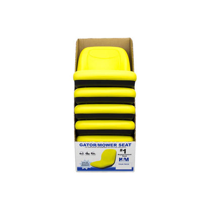 Uni Pro 125 Bucket Seat Display Box | 1 Display Stand & 5 Yellow Vinyl Seats