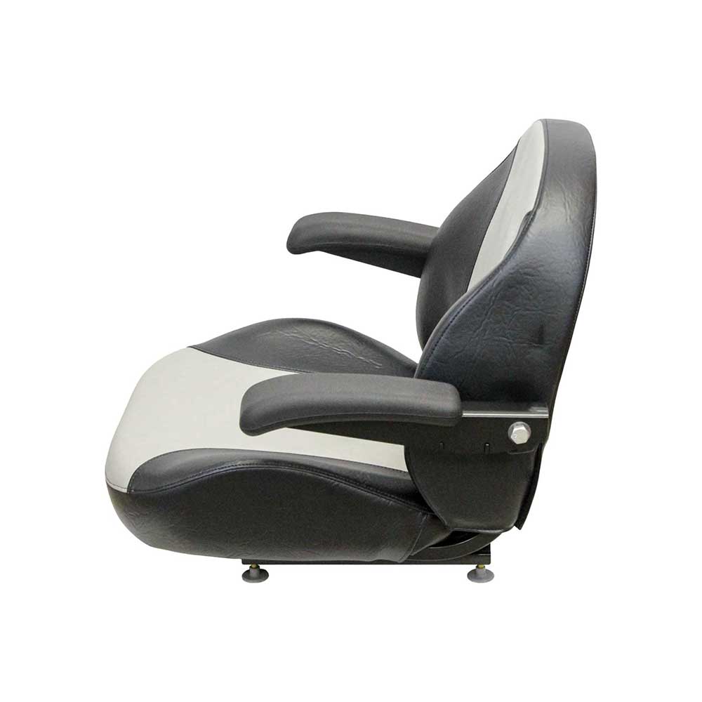 Uni Pro 1110 Seat Top Assembly | Black/Silver Vinyl