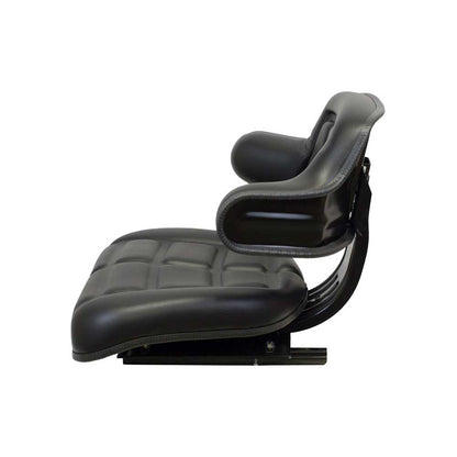 Pilot | Seat Top | Wrap Around Backrest | Slide Rails | Black Vinyl | 7613