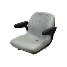Milsco | XB180 | Bucket Seat | Mid-Back | Armrests | Gray Vinyl | 6778
