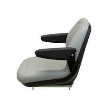 Milsco | XB180 | Bucket Seat | Mid-Back | Armrests | Gray Vinyl | 6778