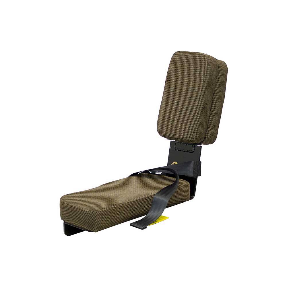 Uni Pro Instructional Buddy Seat for John Deere Sound-Gard Cab Tractors | Dark Kayak Brown Fabric