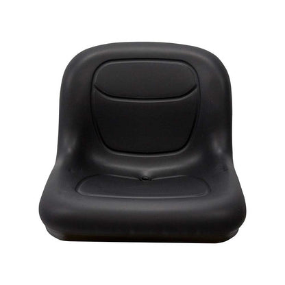 Milsco | XB150 | Bucket Seat | Low-Back | Drain Holes | Black Vinyl | 8017