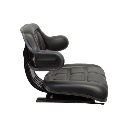 Pilot | Seat Top | Wrap Around Backrest | Slide Rails | Black Vinyl | 7613