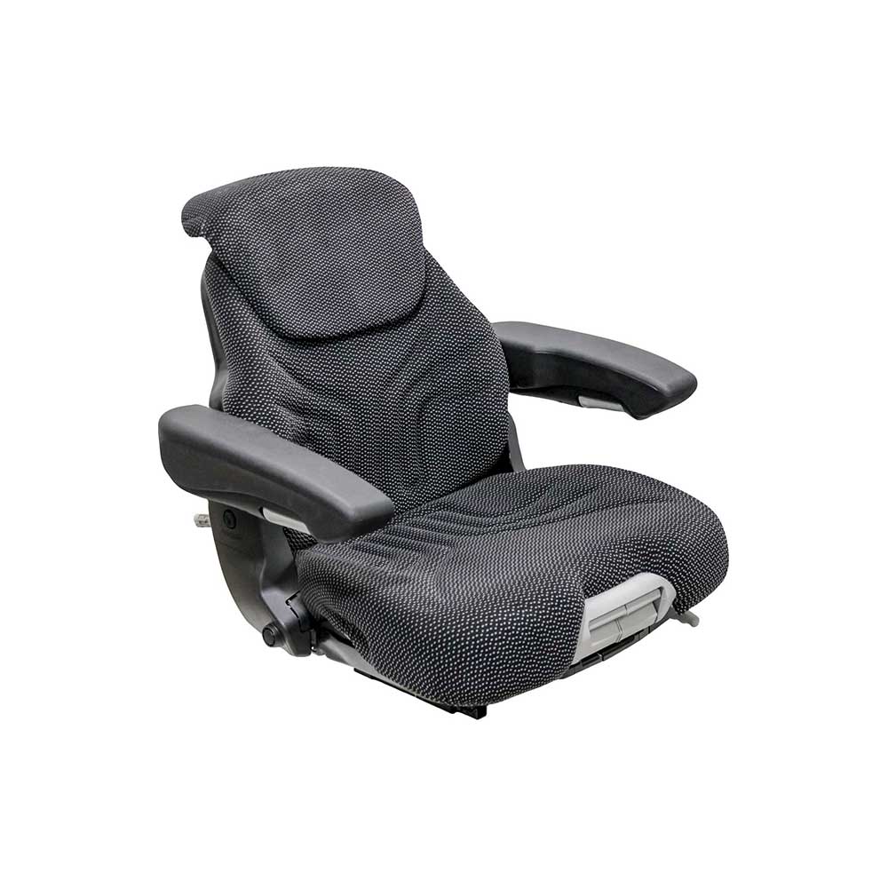 UniPro 741 Seat Top Assy W/Operator Presence Switch And Integrated Swivel Black/Gray Fabric