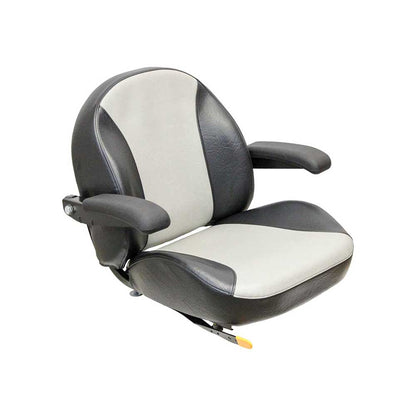 Uni Pro 1110 Seat Top Assembly | Black/Silver Vinyl
