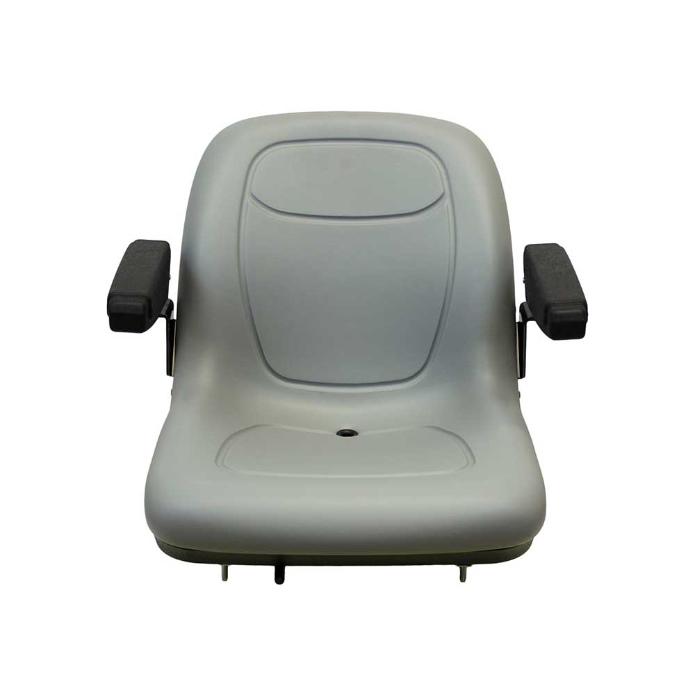 Milsco | XB180 | Bucket Seat | Mid-Back | Armrests | Gray Vinyl | 6778