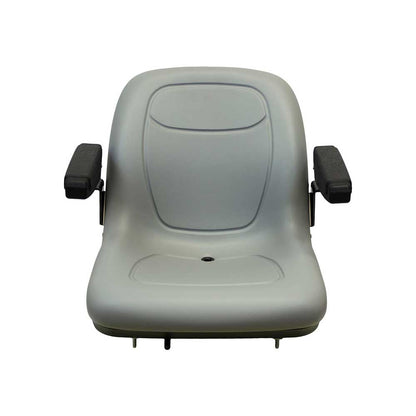Milsco | XB180 | Bucket Seat | Mid-Back | Armrests | Gray Vinyl | 6778
