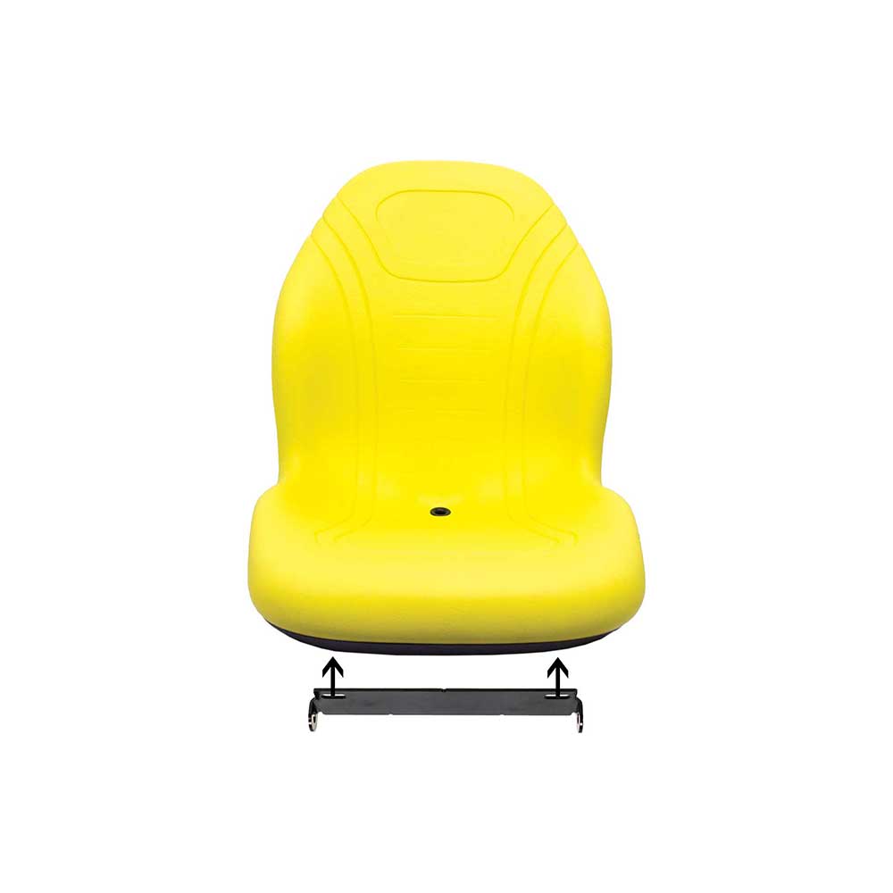 Milsco | XB200 | Bucket Seat | High-Back | Hinge Bracket | Yellow Vinyl | 6801