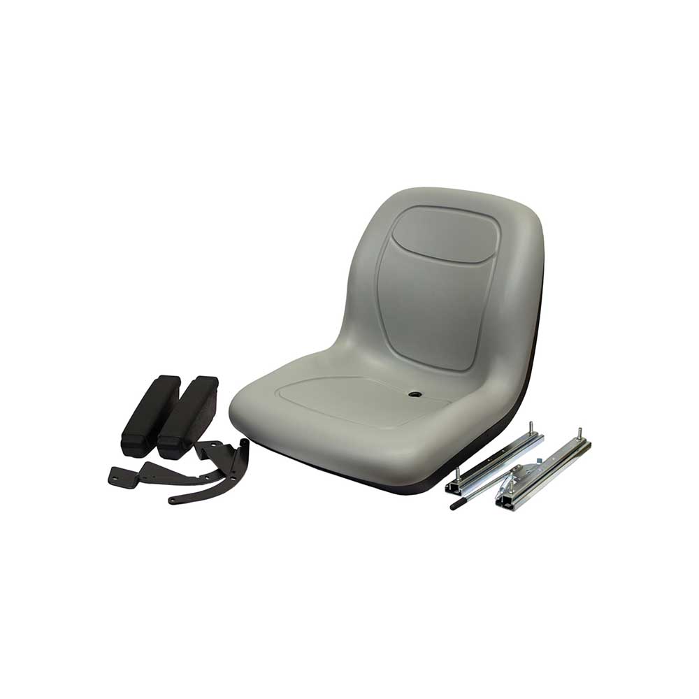 Milsco | XB180 | Bucket Seat | Mid-Back | Armrests | Gray Vinyl | 6778
