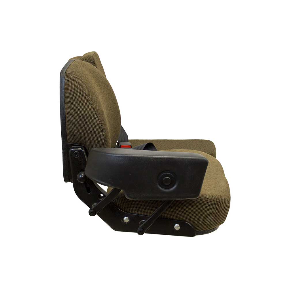 Uni Pro Instructional Buddy Seat for John Deere Sound-Gard™ Cab Tractors | Dark Kayak Brown Fabric