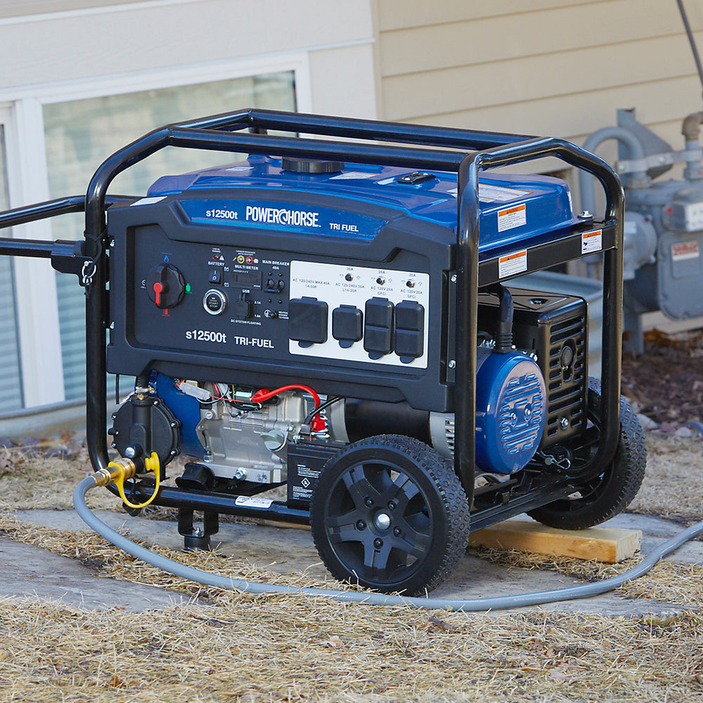 Powerhorse Generator | 12,500 Surge Watt | Tri Fuel | Electric Start