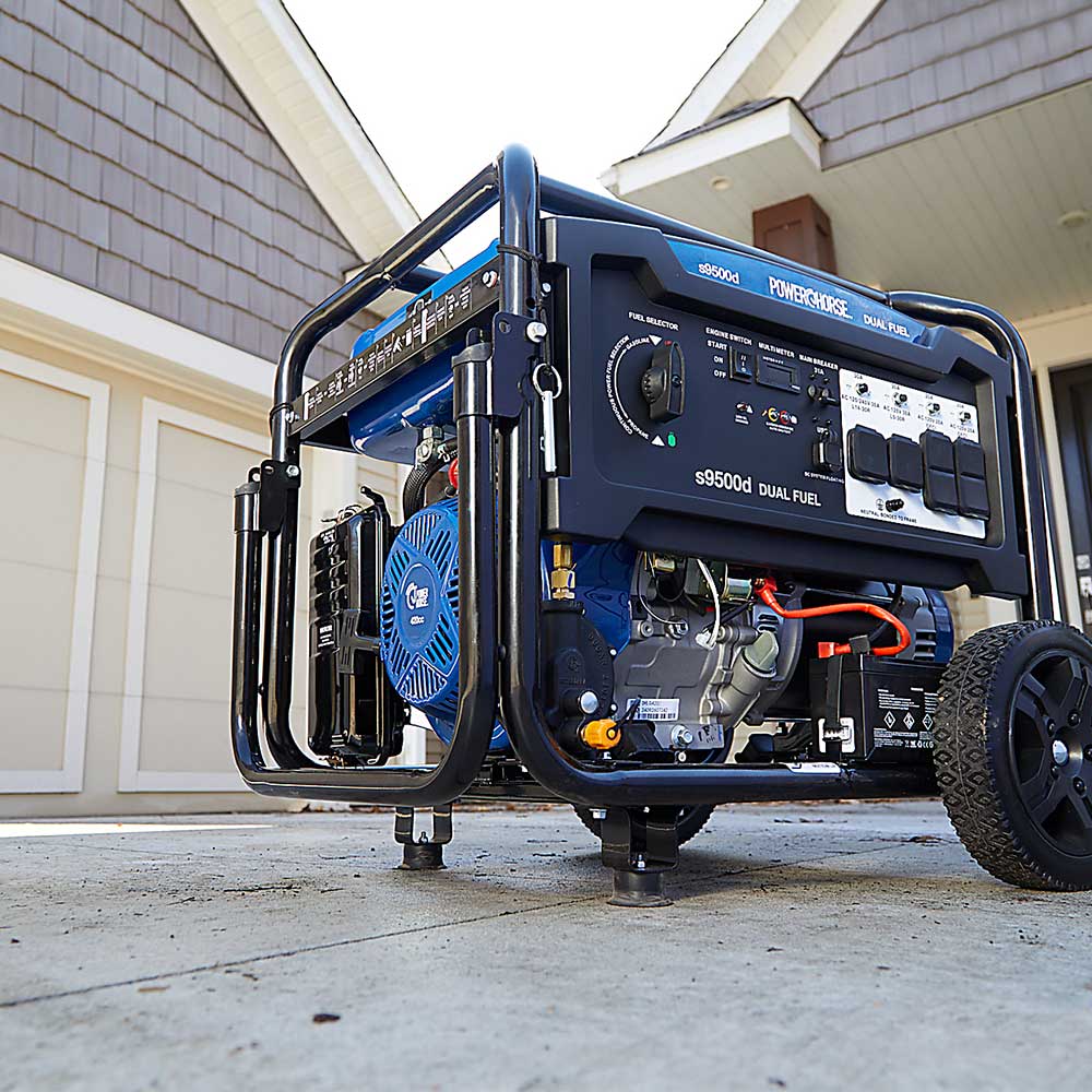 Powerhorse Generator | 9500 Surge Watt | Dual Fuel | Electric Start