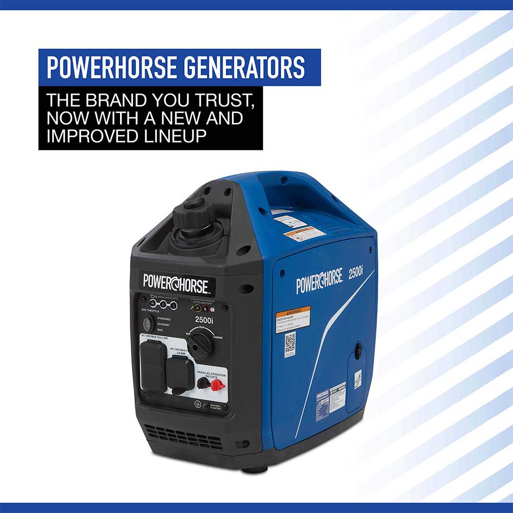 Powerhorse Generator Inverter | 2500 Surge Watt | Recoil Start