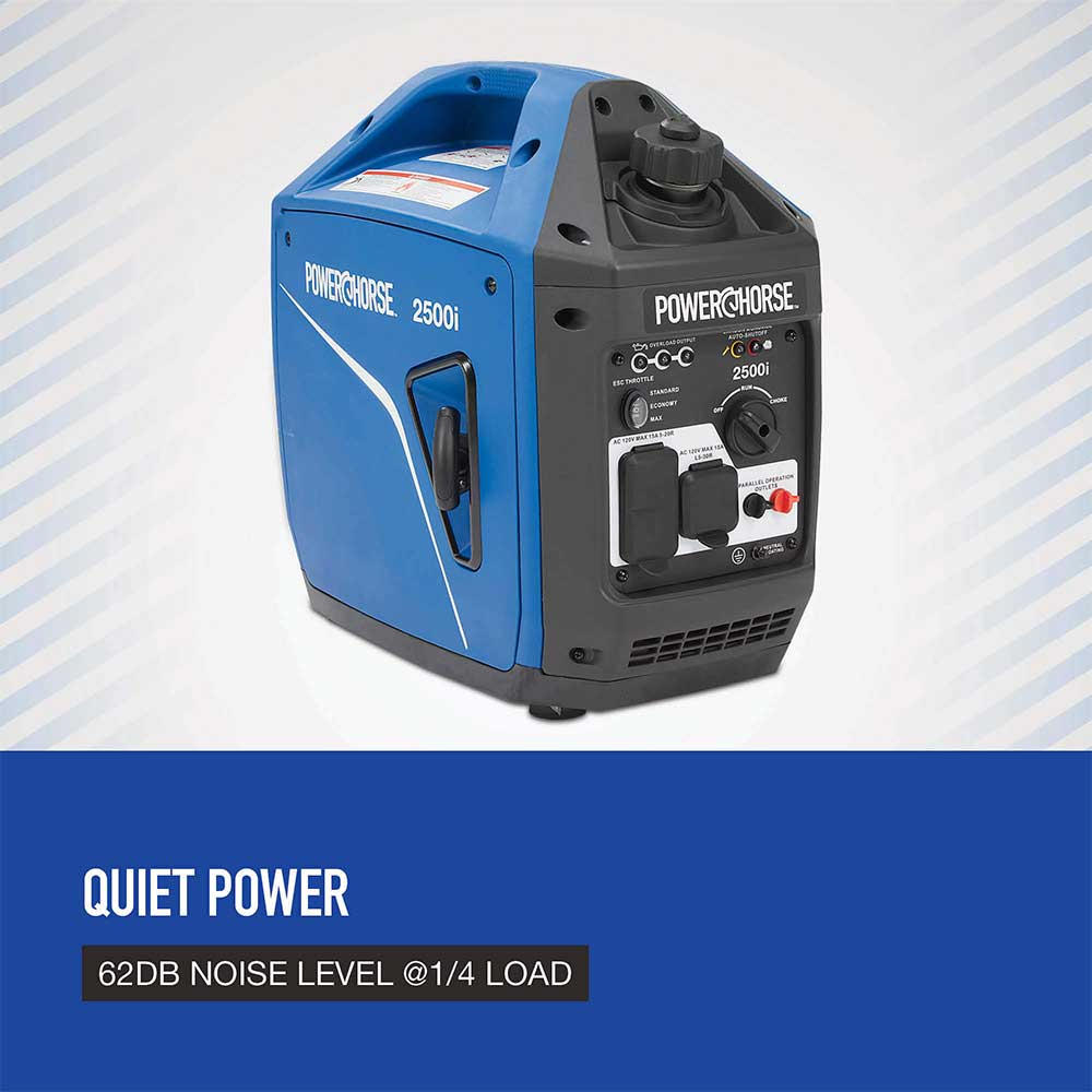 Powerhorse Generator Inverter | 2500 Surge Watt | Recoil Start