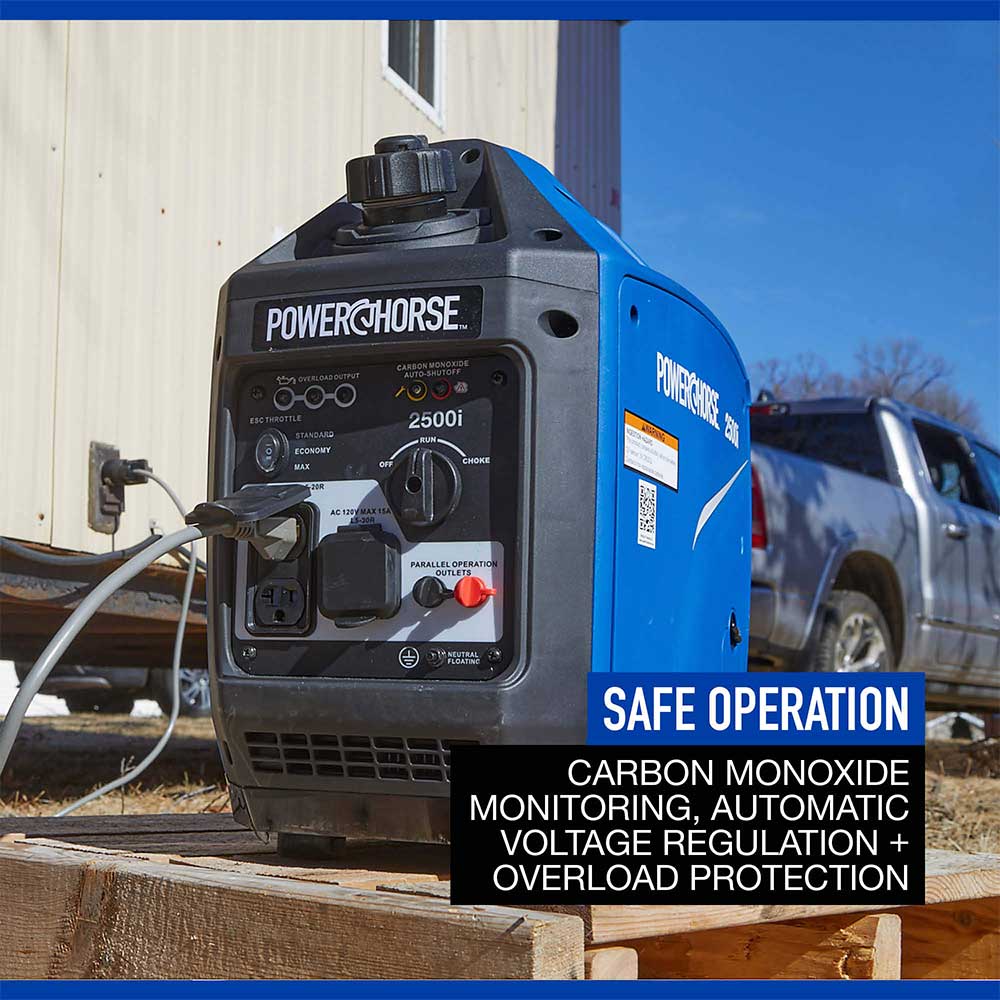 Powerhorse Generator Inverter | 2500 Surge Watt | Recoil Start