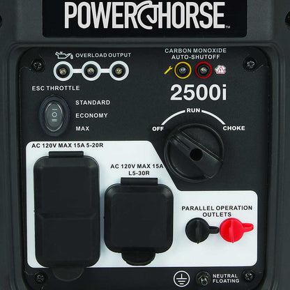 Powerhorse Generator Inverter | 2500 Surge Watt | Recoil Start