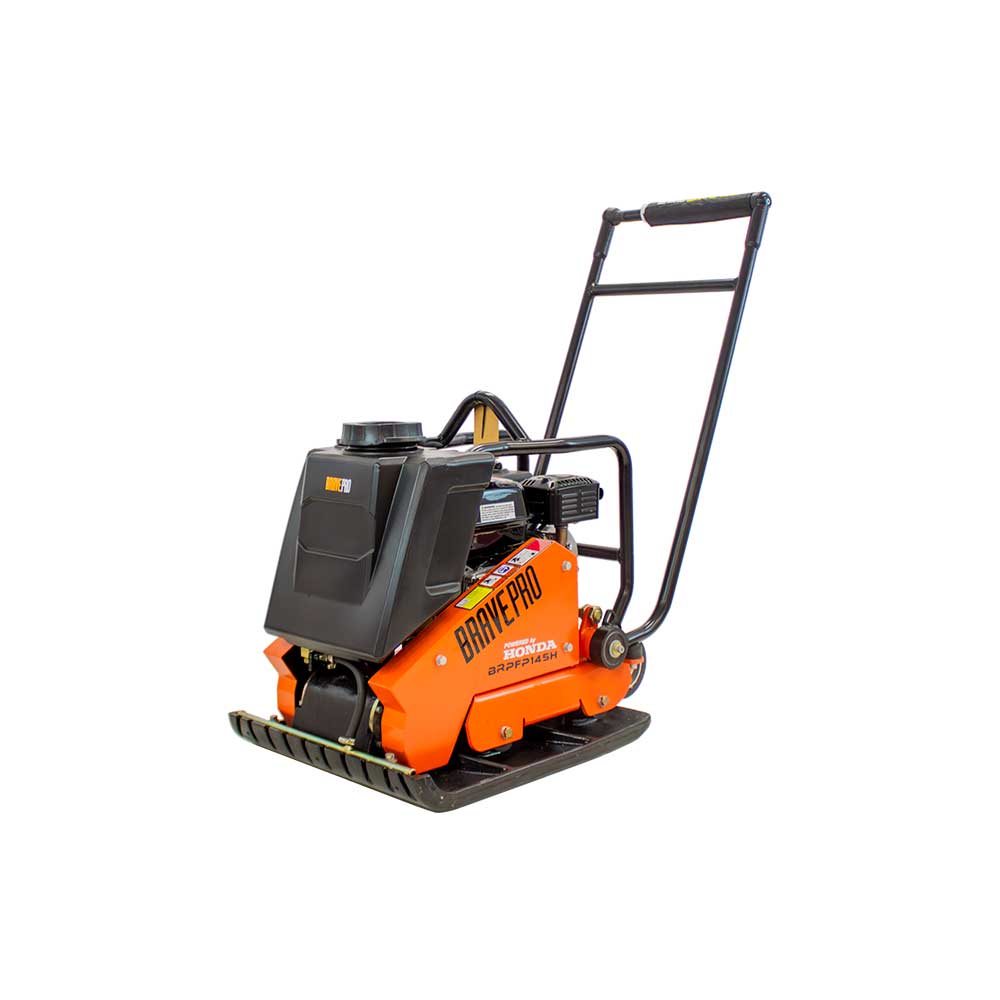 BravePro Forward Plate Compactor | 20 In. | Rubber Mat, Tank, and Wheel Kit | Honda GX160