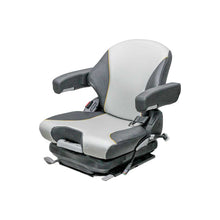 Uni Pro Big Dog Diablo/Hustler Super Z Mower Mechanical Suspension Seat | Black/Silver Vinyl