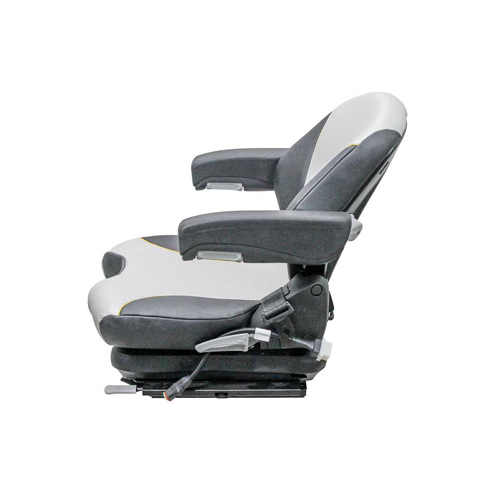 Uni Pro Big Dog Diablo/Hustler Super Z Mower Mechanical Suspension Seat | Black/Silver Vinyl