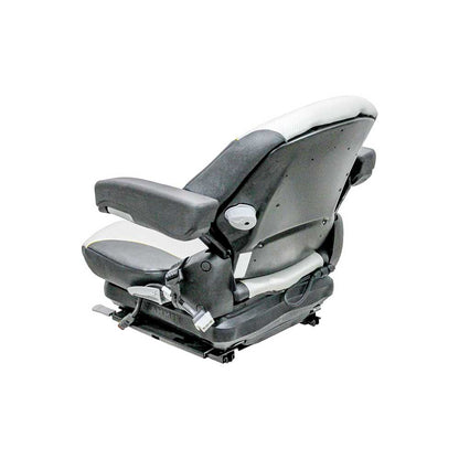 Uni Pro Big Dog Diablo/Hustler Super Z Mower Mechanical Suspension Seat | Black/Silver Vinyl