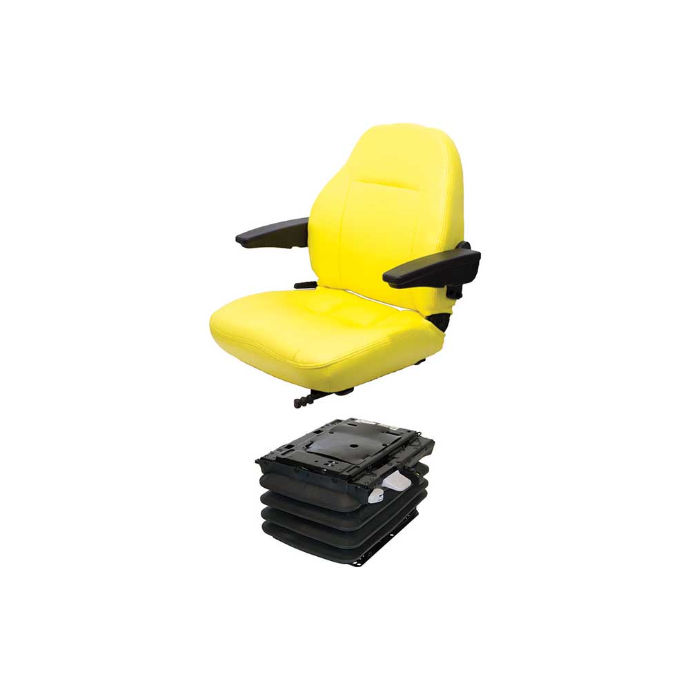 Uni Pro John Deere 7000 Series 441/MSG95 Air Seat Kit | Open Station | Yellow Vinyl