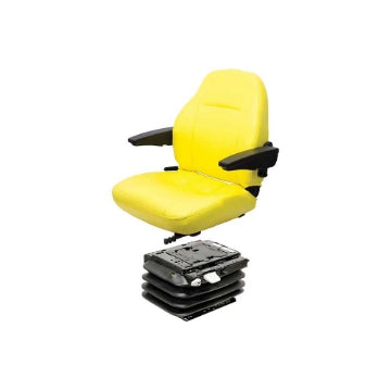 Uni Pro John Deere 5E Series 441/MSG95 Air Seat Kit | Open Station/Orig Grammer | Yellow Vinyl