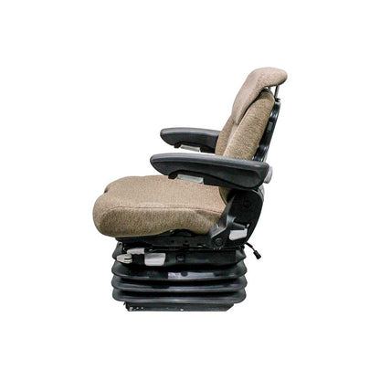 Uni Pro JD Late 6R 1061 Air Suspension Seat Kit/Integrated Swivel W/ Command Arm Brown Fabric