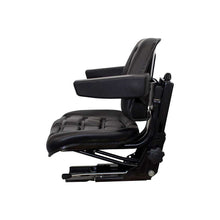 Pilot | Low Profile Seat & Mechanical Suspension | Armrests | Slide Rails | Black Vinyl | 7691
