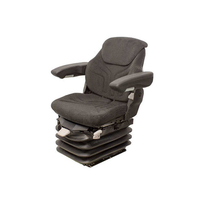 Uni Pro 1055 Air Suspension Seat | 12-Volt | Black/Gray Fabric