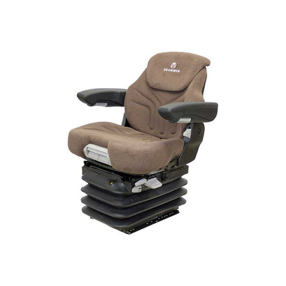 Uni Pro 1310 Air Suspension Seat | 12-Volt | Dynamic Dampening Susp. | Brown Fabric