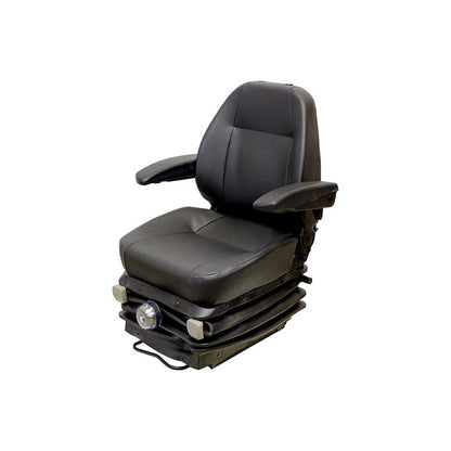 Uni Pro 502 Mechanical Suspension Seat | With Armrests | Black Vinyl