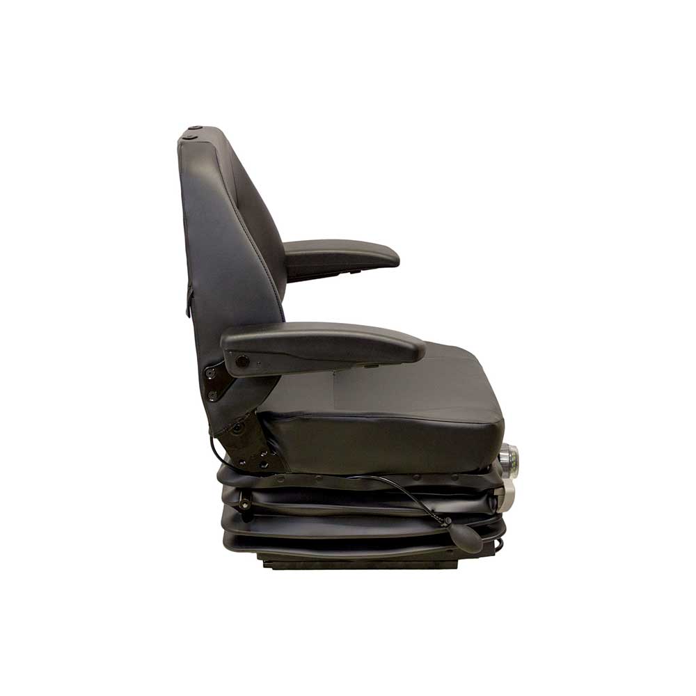 Uni Pro 502 Mechanical Suspension Seat | With Armrests | Black Vinyl