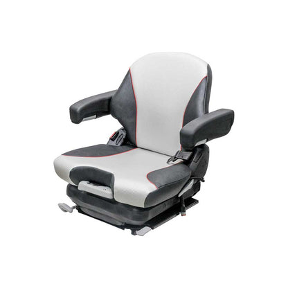 Grammer | MSG65/531 | Seat & Mechanical Suspension | OPS | Black/Silver Vinyl/Red Piping | 8798