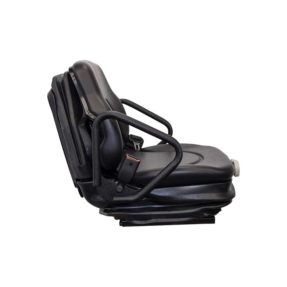 Pilot | MN60 | Forklift Seat & Mechanical Suspension | Hip Restraints | Black Vinyl | 8041