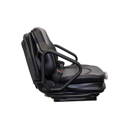 Pilot | MN60 | Forklift Seat & Mechanical Suspension | Hip Restraints | Black Vinyl | 8041