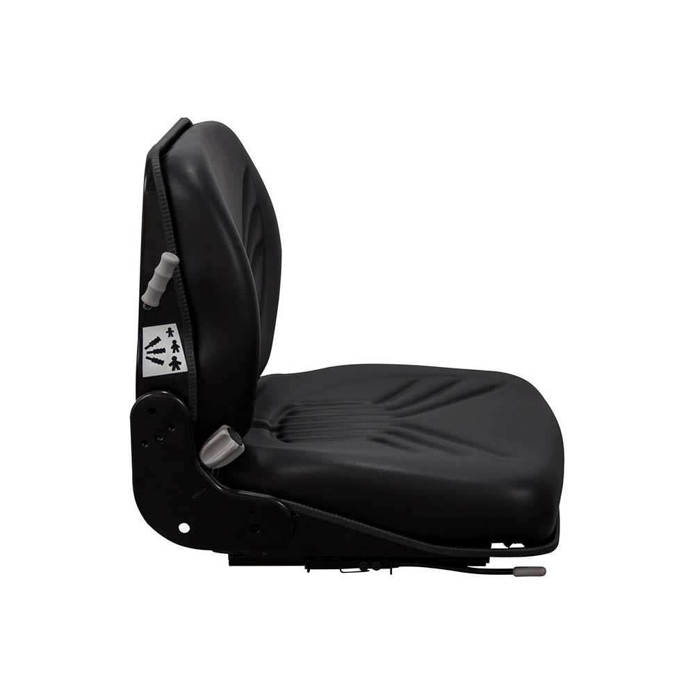 Grammer | B12/GS12 | Seat and Mechanical Suspension | Slide Rails | Black Vinyl | 8074