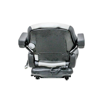 Uni Pro Big Dog Diablo/Hustler Super Z Mower Mechanical Suspension Seat | Black/Silver Vinyl