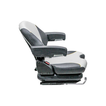 Uni Pro Big Dog Diablo/Hustler Super Z Mower Mechanical Suspension Seat | Black/Silver Vinyl