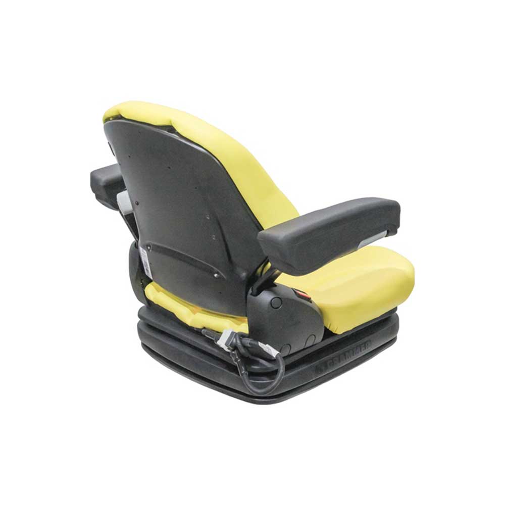 Uni Pro 136 Air Suspension Seat | 12-Volt | With Armrests & Seat Belt | Yellow Vinyl