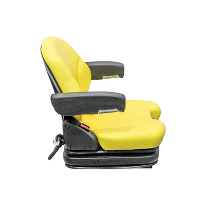 Uni Pro 136 Air Suspension Seat | 12-Volt | With Armrests & Seat Belt | Yellow Vinyl