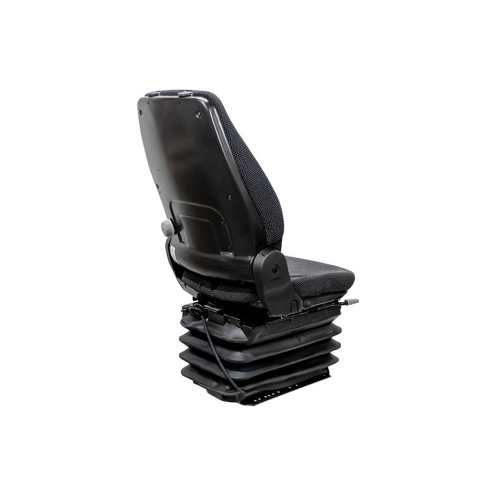 Grammer | MSG95/722 | Seat & Air Suspension | 12-Volt | Slide Rails | Black/Gray Fabric | 8763