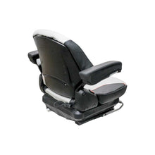 Uni Pro 138 Mechanical Suspension Seat | Black/Silver Vinyl with Orange Piping