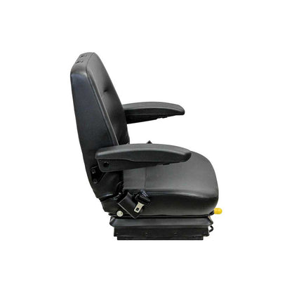 KAB | 301 | Seat & Mechanical Suspension | Armrests | Slide Rails | Black Vinyl | 8366